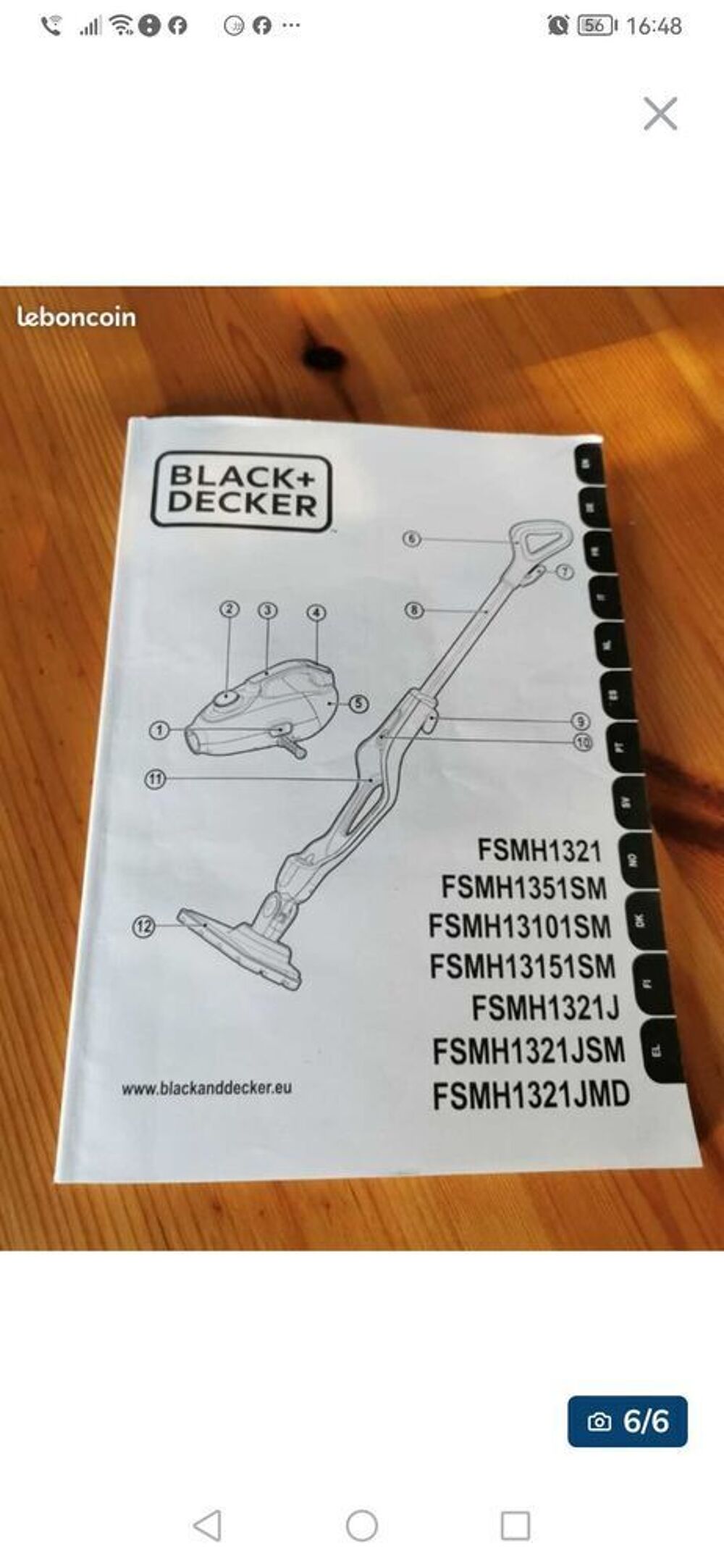 Balai vapeur Black et Decker Electroménager