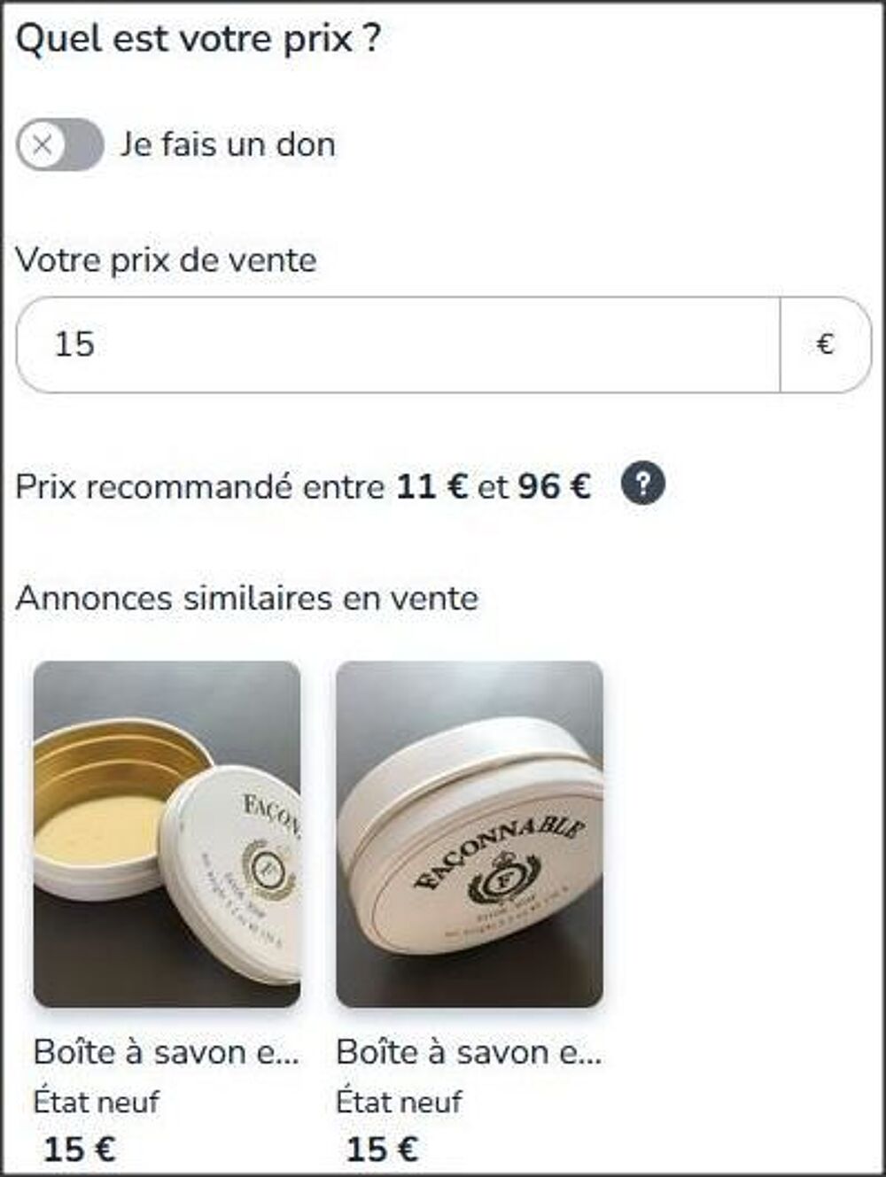 Bo&icirc;te &agrave; savon en m&eacute;tal, parfum Fa&ccedil;onnable&reg; rare 