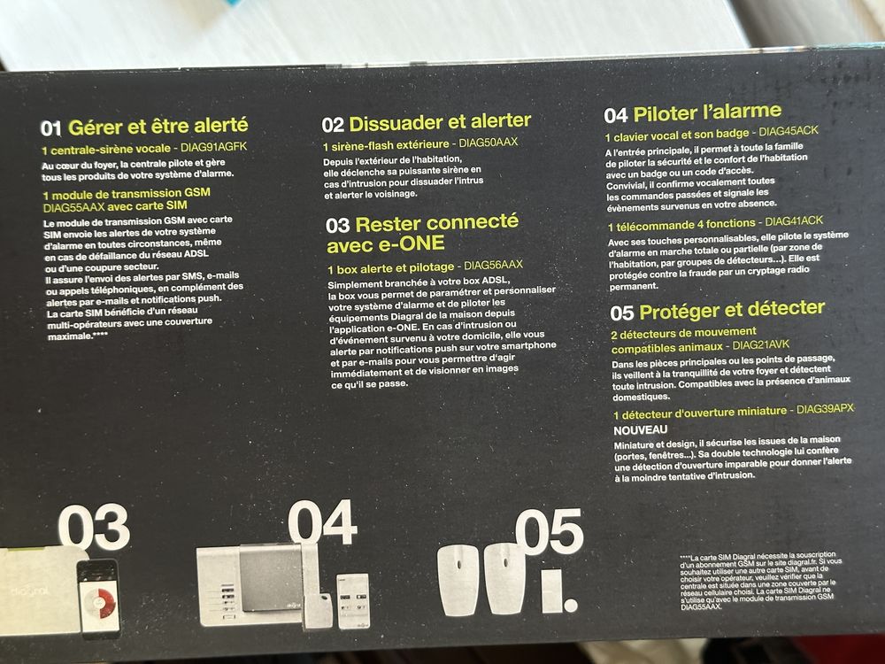 Diagral : Pack alarme connect&eacute;e "Optimal DIAG12CSF" Bricolage