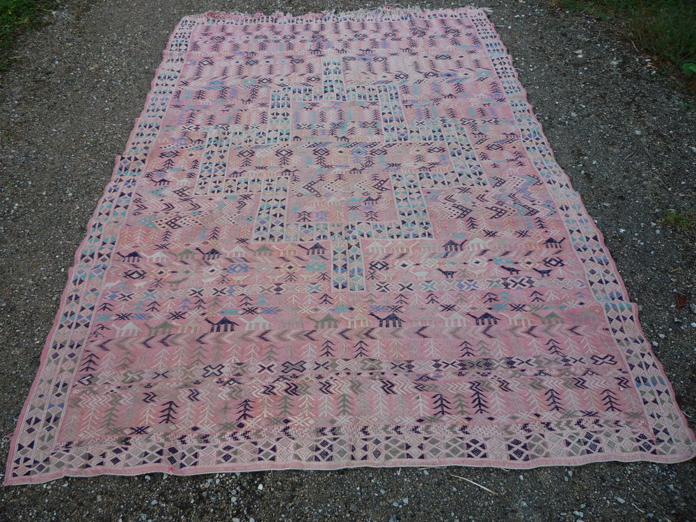 Tapis kilim ancien,Touareg/Mongolie/chameau Décoration