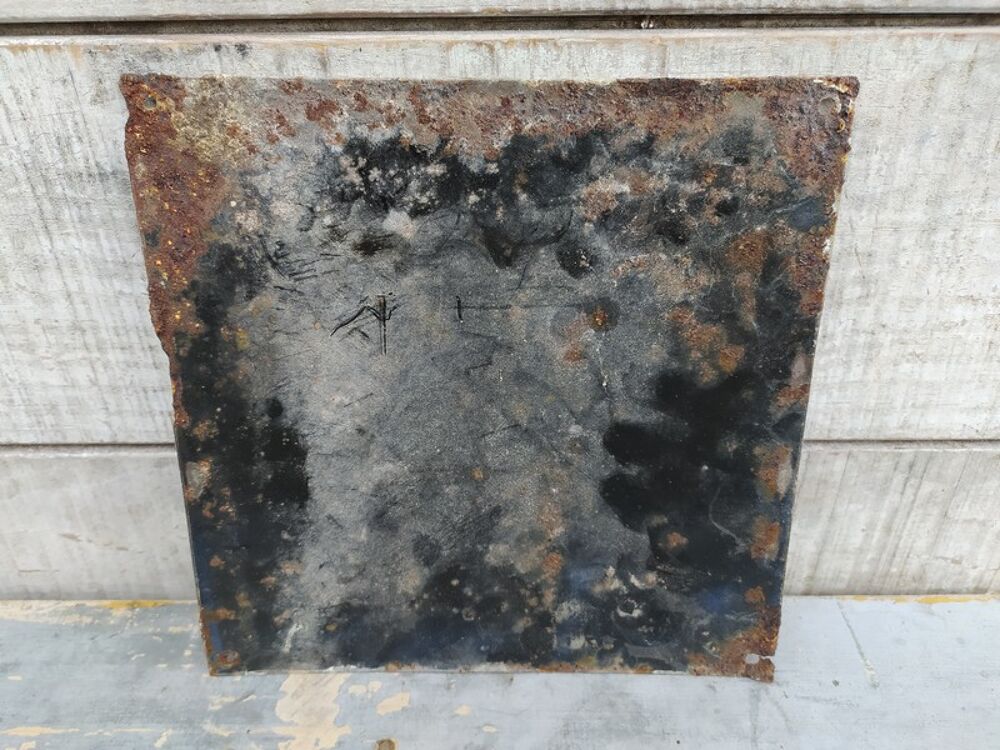 Ancienne Plaque &Eacute;maill&eacute;e Bouillon KUB &Eacute;mail Jean 