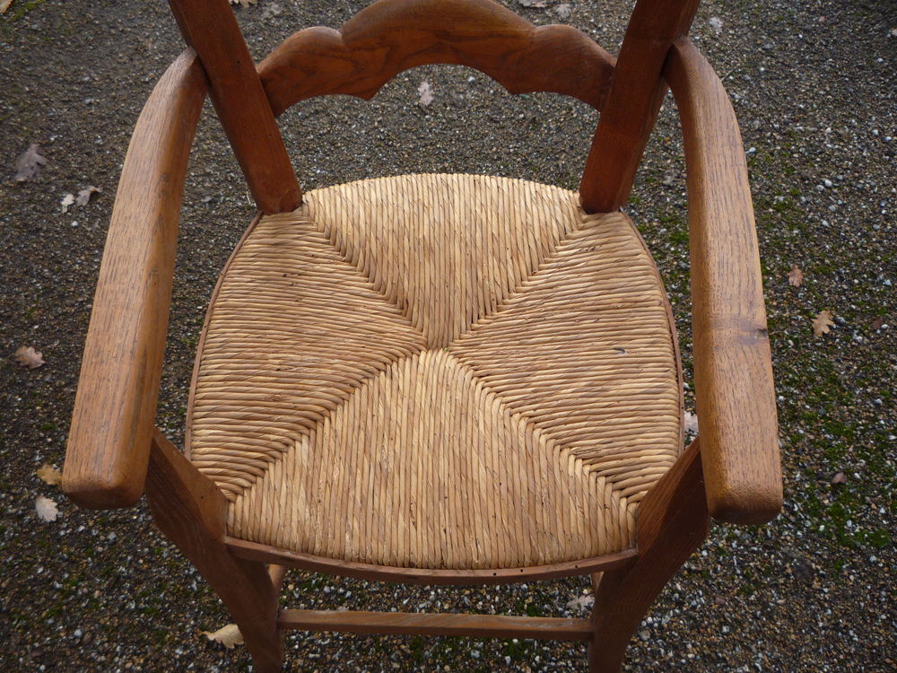 Chaise haute paill&eacute;e pour enfant (G) Meubles