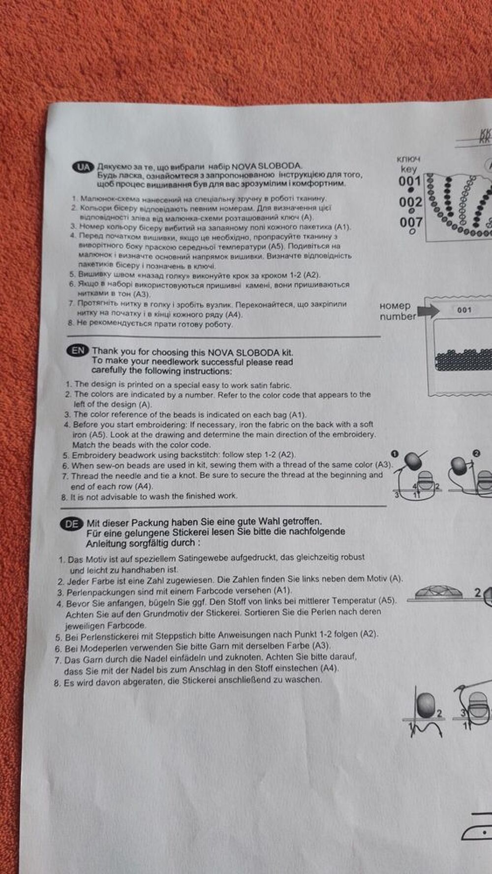 CANEVAS A BRODER A PERLES Bricolage