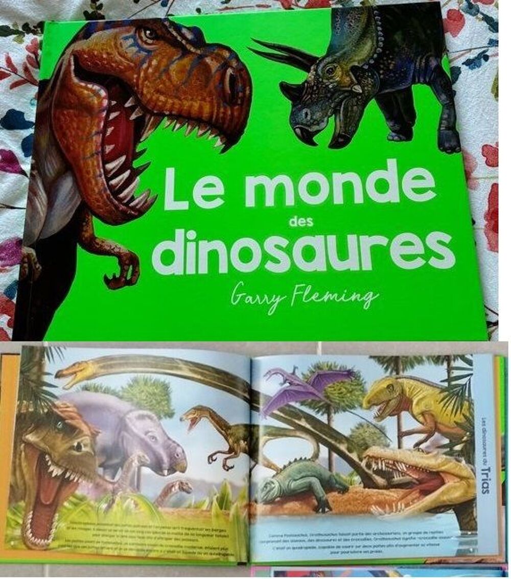 Lot 23 dinosaures + livre le monde des dinosaures Jeux / jouets