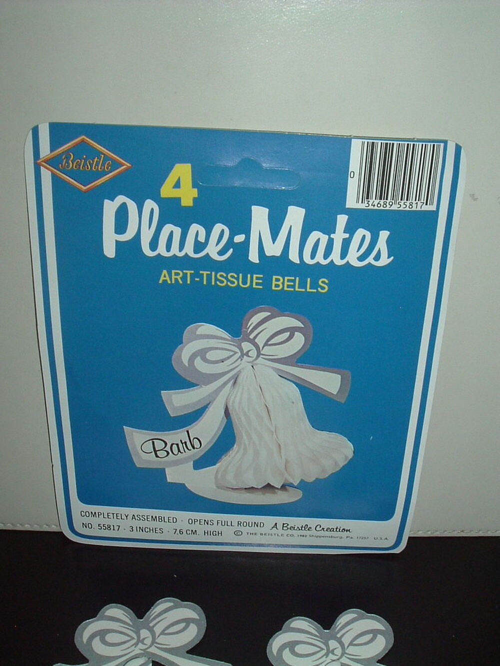 Jeu de 4 Places Mates de table en forme de cloches Décoration