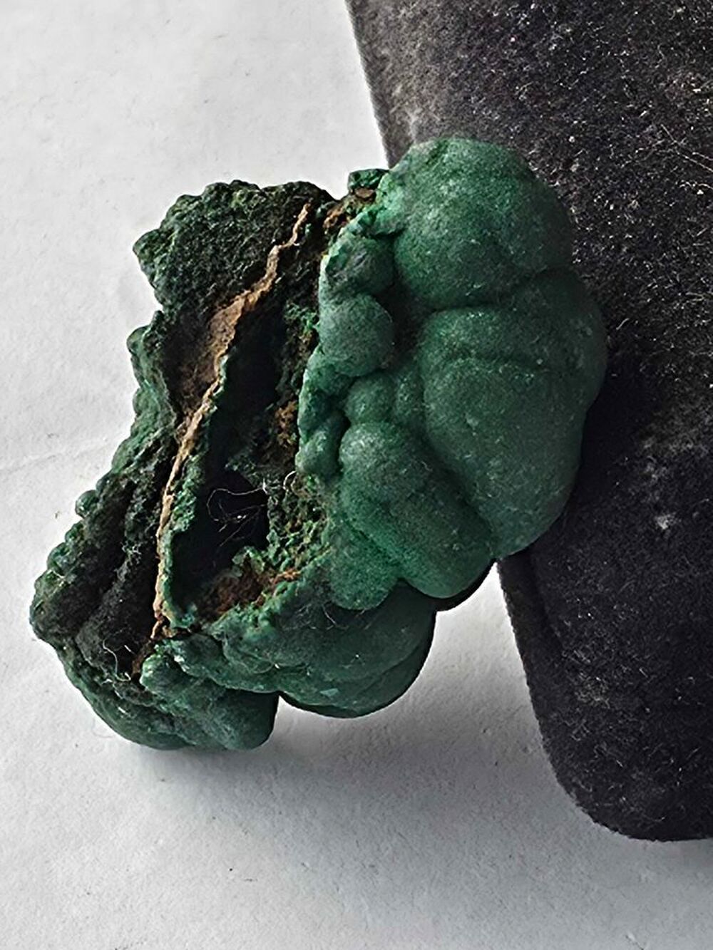 Rare Stalactite de Malachite Brute Vert Profond Katanga RDC-24g 