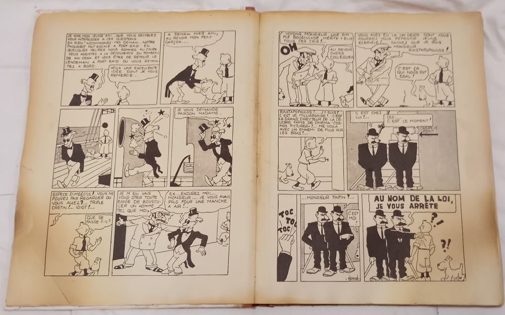 Tintin les cigares du pharaon et tintin en am&eacute;rique n et b Livres et BD