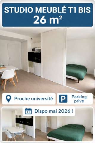  Appartement � louer 1 pi�ce 26 m� La roche-sur-yon