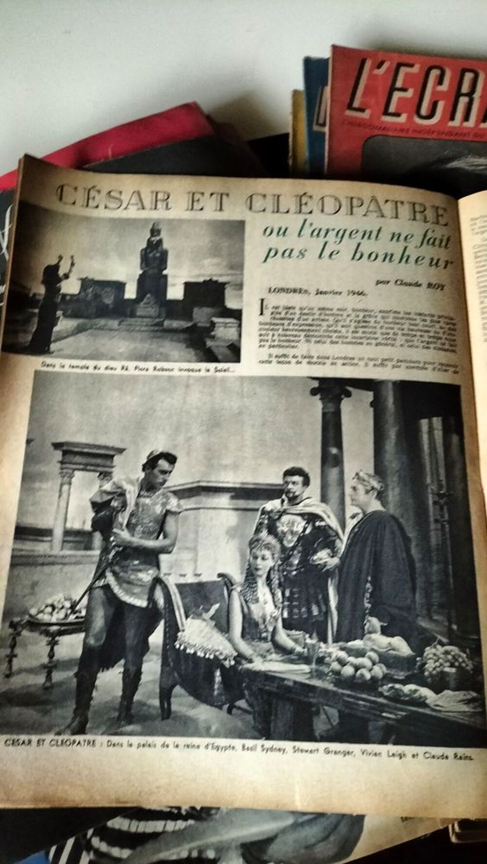 Magazines anciens ' l'&eacute;cran fran&ccedil;ais " de 1945 &agrave; 1947. 