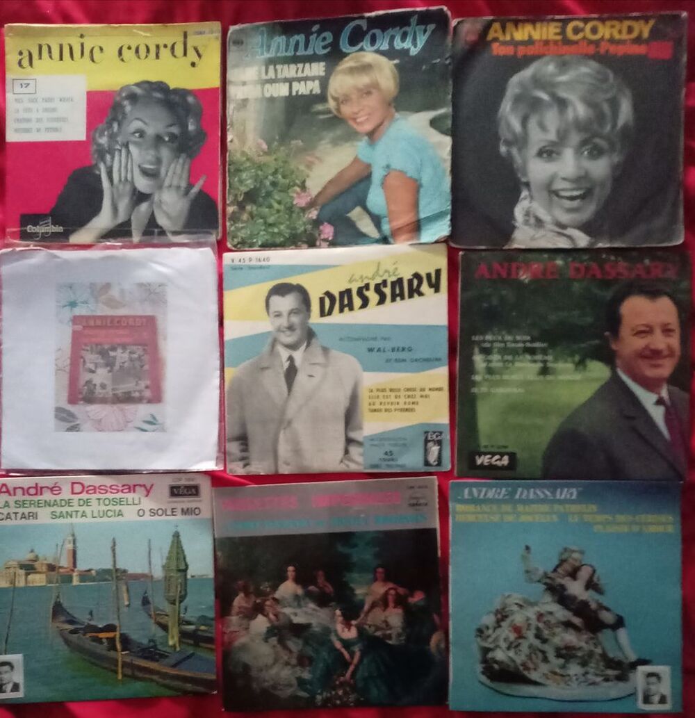 LOT DE 76 X DISQUES 45 TOURS FRANCAIS // A/ CD et vinyles