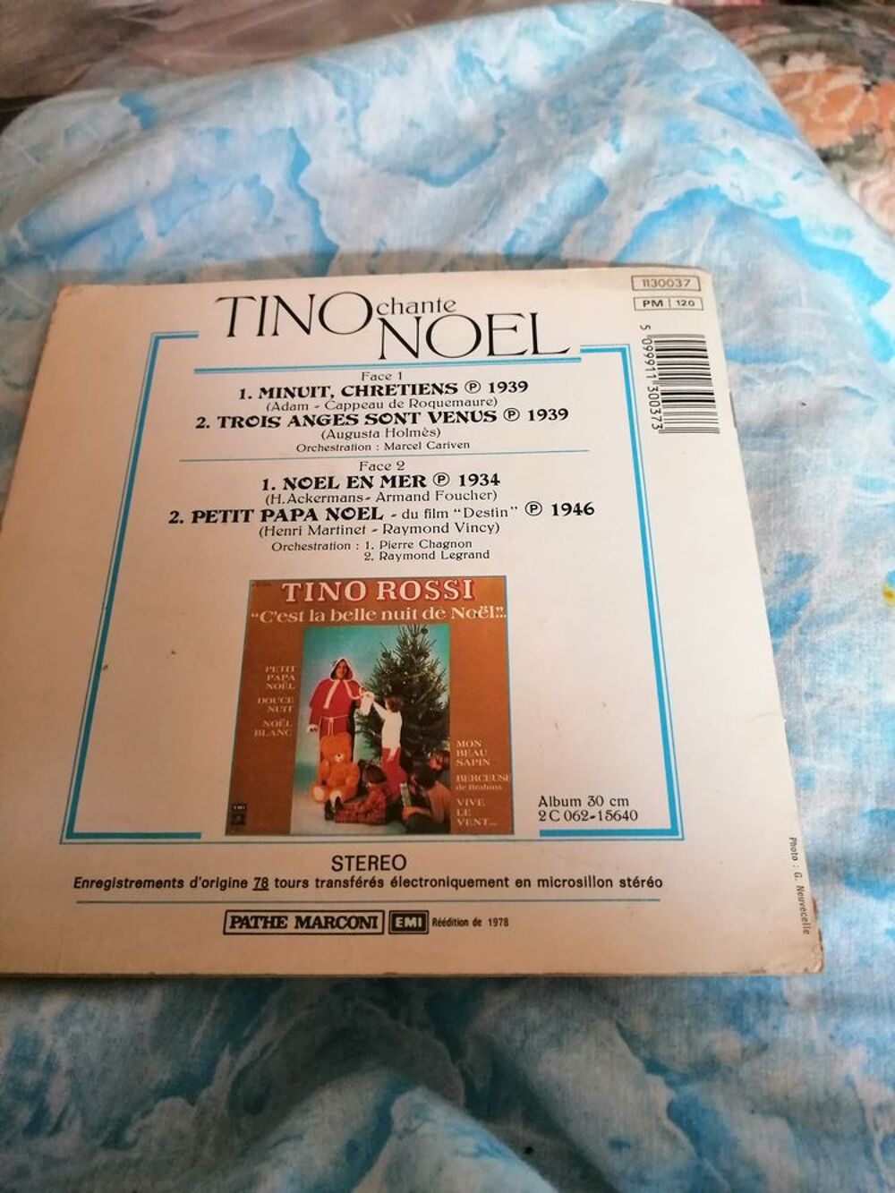 Vinyle 45 tours Tino Rossi "Petit ppa No&euml;l" 1946 CD et vinyles