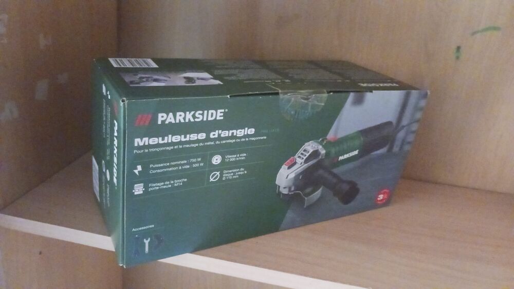 MEULEUSE D'ANGLE PARKSIDE 750 W ? DISQUE 115 MM &agrave; 25€ Bricolage