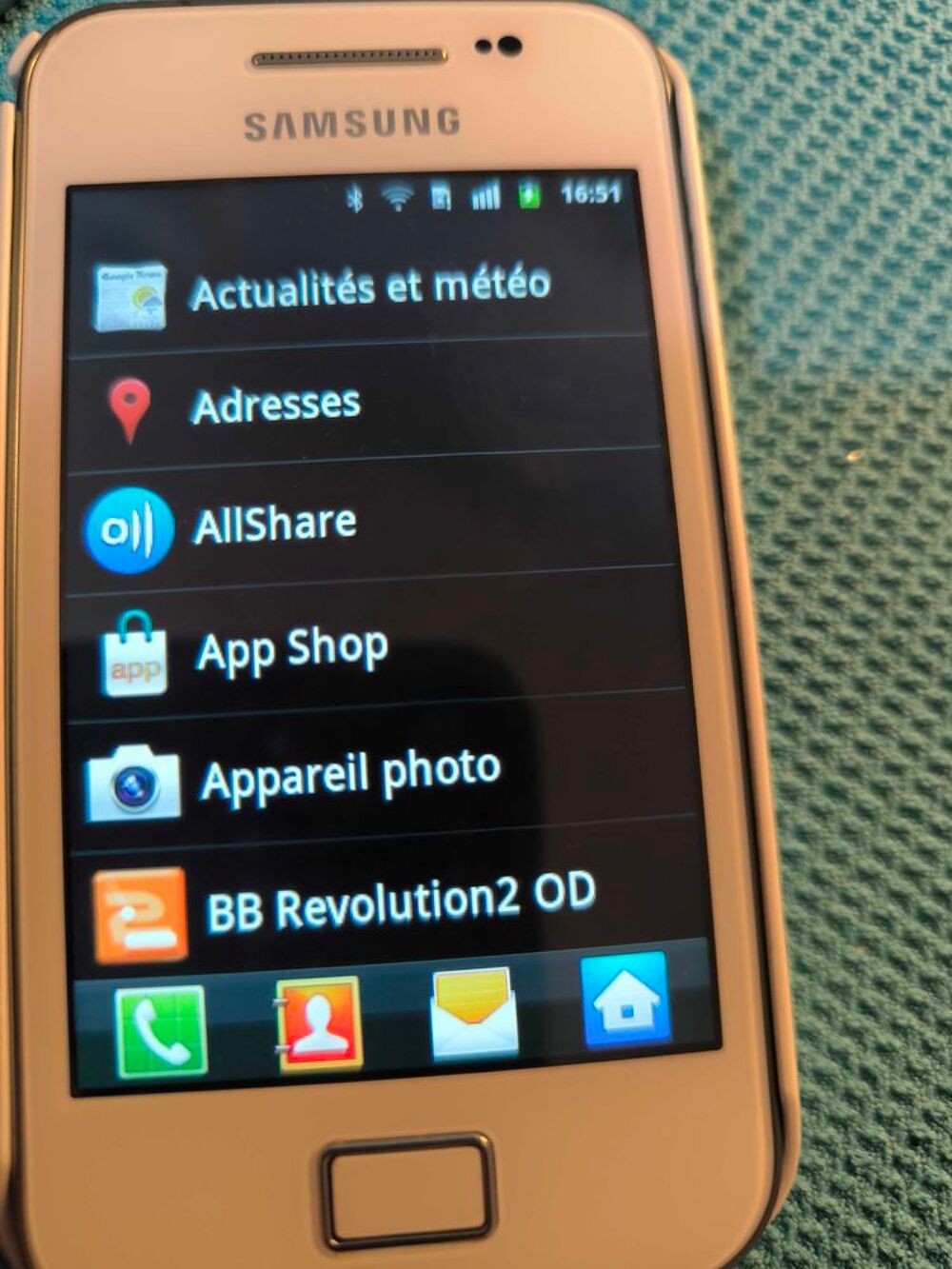 Samsung Ace GTs5839i 8,89cm sim unique Android 2.33G blanc Téléphones et tablettes