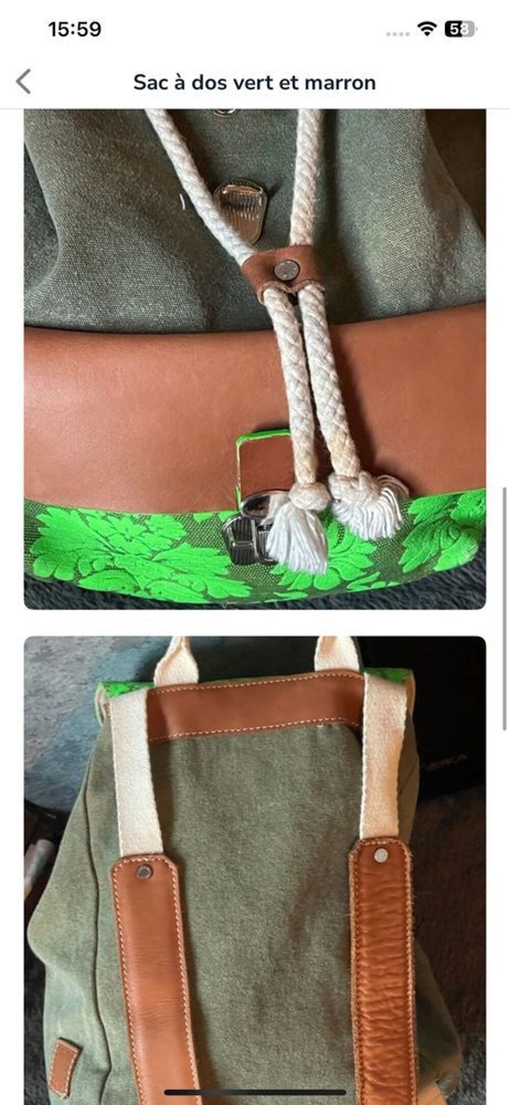 lot Sac &agrave; dos + Sac &agrave; main peux aussi etre vendu separement Maroquinerie