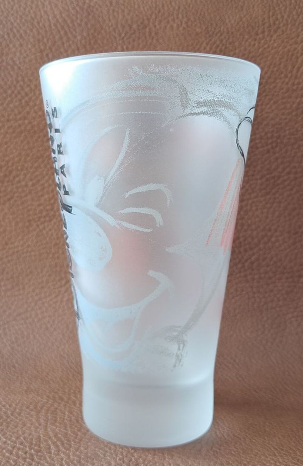 verre opacifi&eacute; Disney disneyland paris Mickey en esquisse 