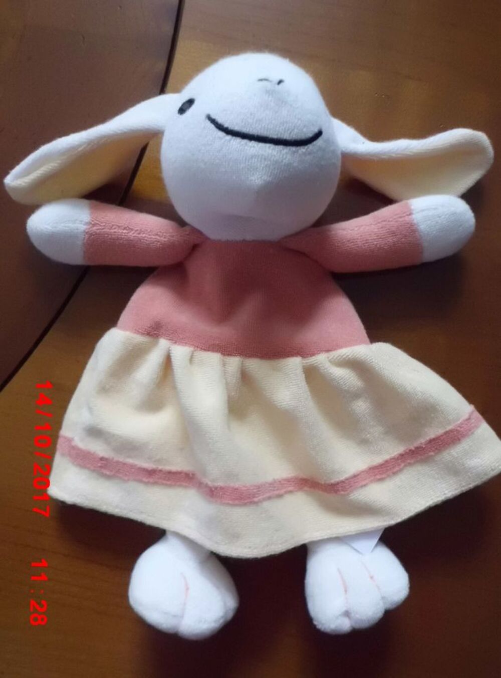DOUDOU MOUTON ORANGE ET JAUNE GIFTOYS Jeux / jouets
