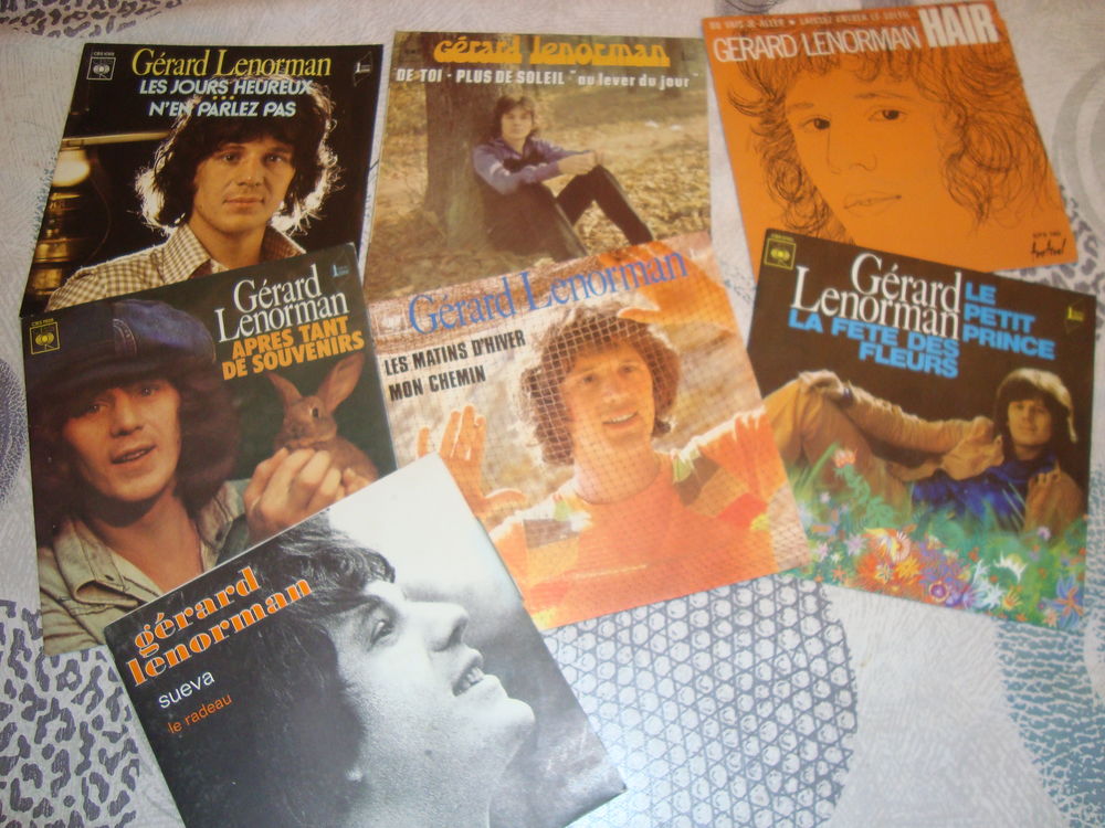 un lot de7 -45 tours de G&eacute;rard LE Norman CD et vinyles