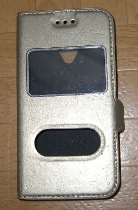 Etui folio � fen�tres cuir pour smartphone 4' 5 Balma (31)