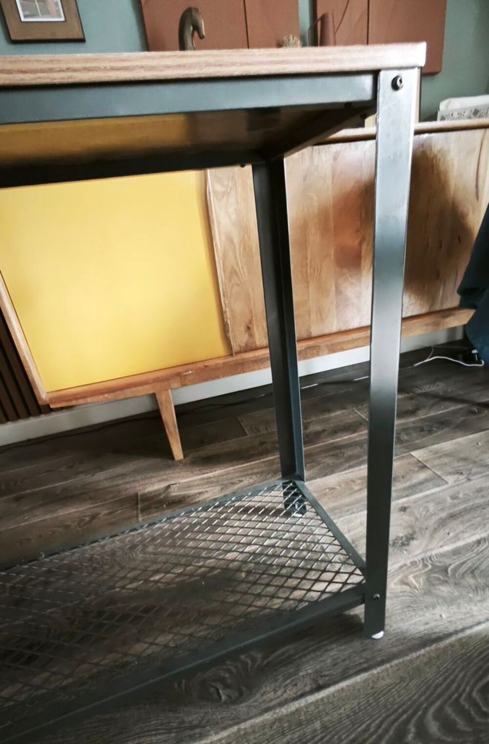 Meuble console bois et m&eacute;tal Meubles
