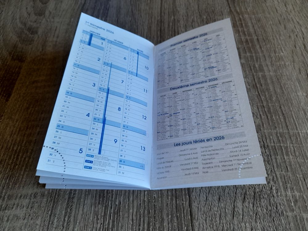 Recharge agenda de poche 2025 Maroquinerie