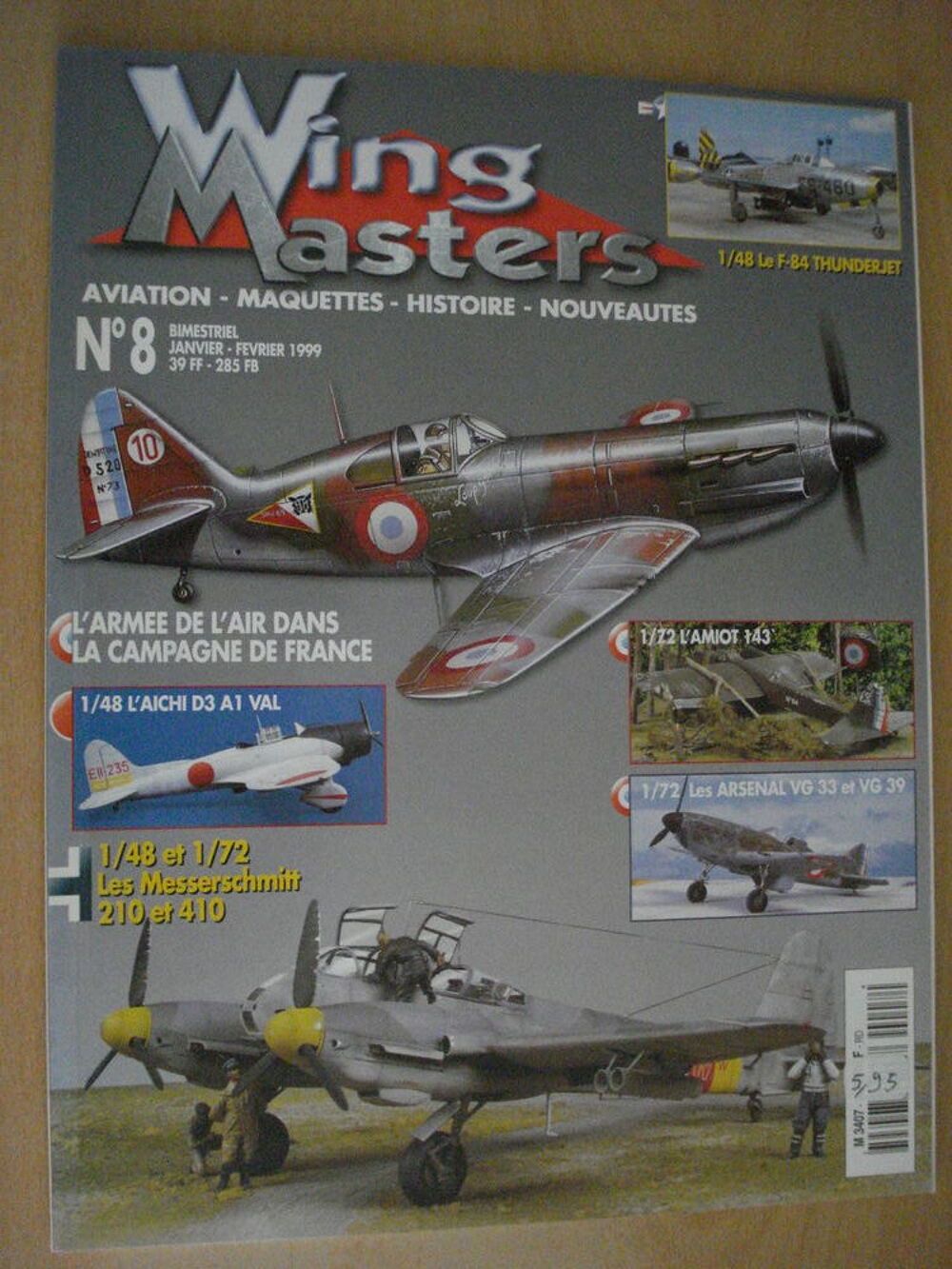 Wingmasters n&deg; 8 - Amiot 143 - Arsenal VG 33 &amp;39 Livres et BD
