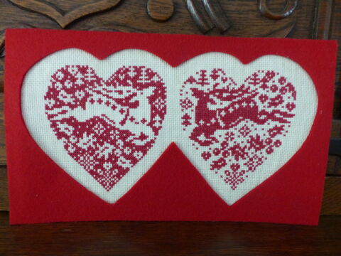  suspension    deux coeurs  aux biches  
POINT DE CROIX 15 Roclincourt (62)