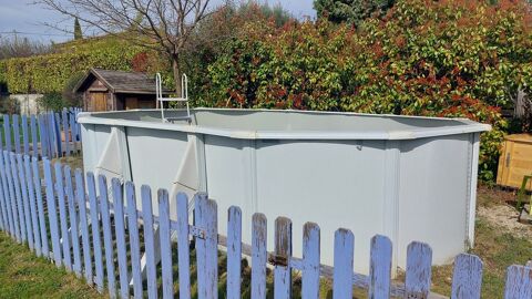 Piscine hors-sol ovale en acier 527x327x122cm 300 Le P�gue (26)