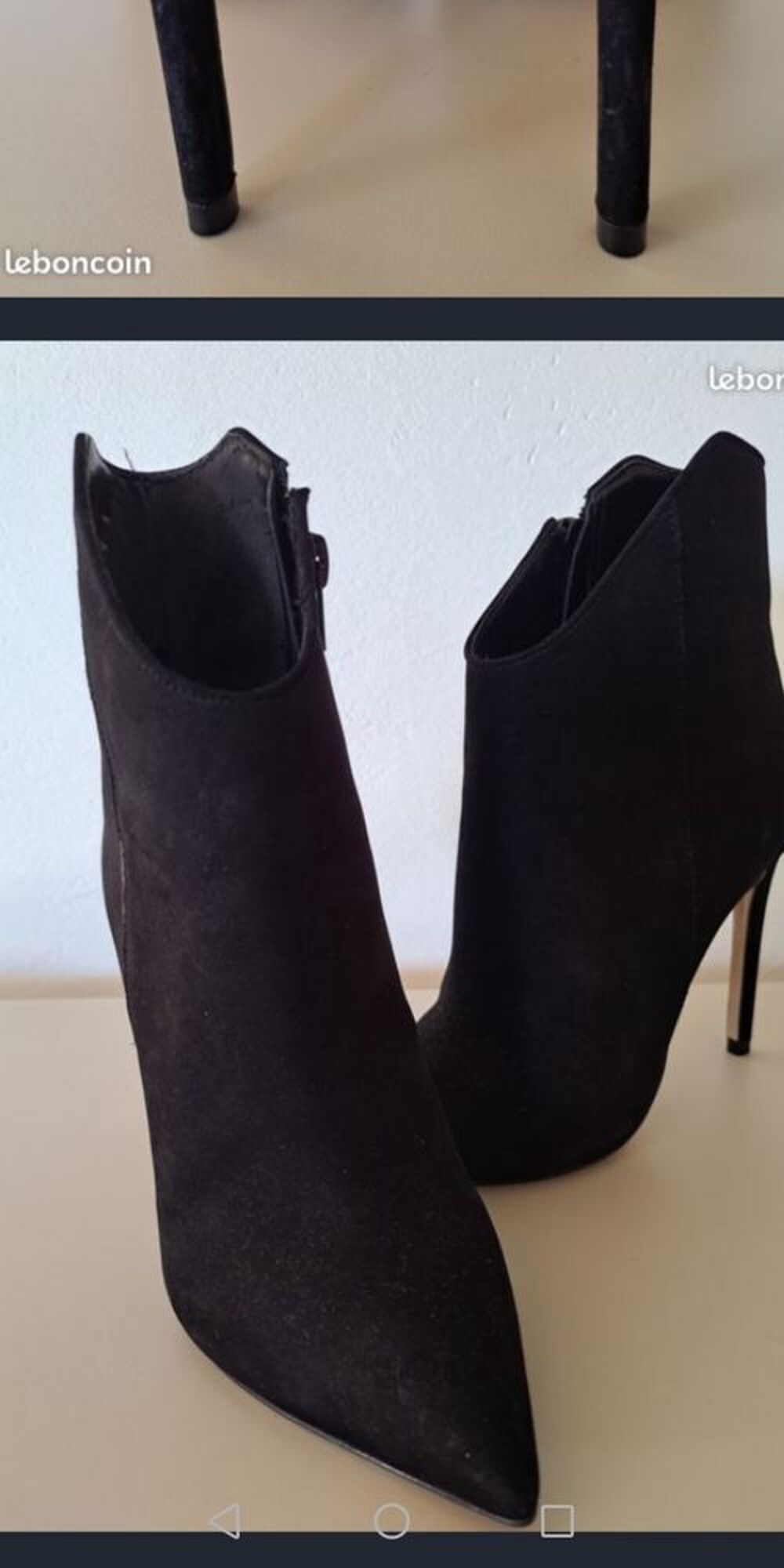 Bottines noir daim ALDO P. 36 &agrave; petit 37 Chaussures