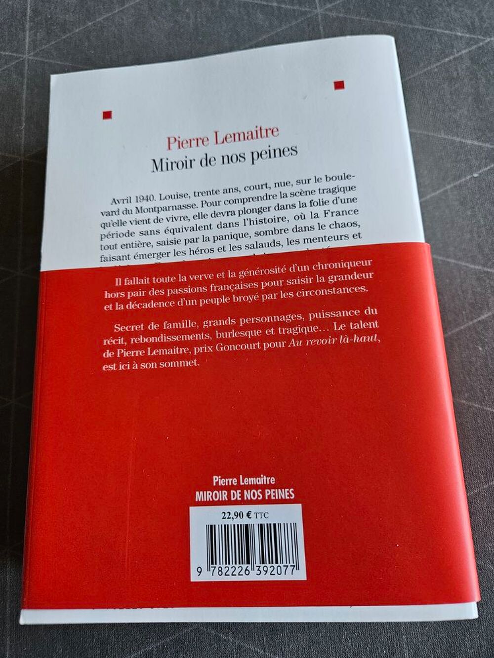 Lemaitre Miroir de nos Peines NEUF Livres et BD