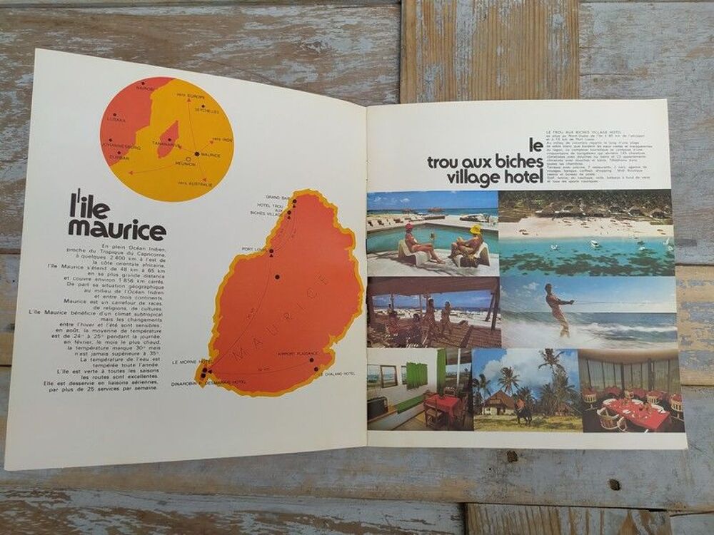 Brochure Agence Voyage MVM Ile Maurice Mauritius 1973 