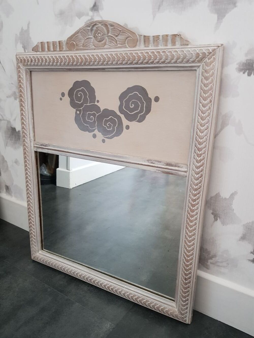 Miroir relook&eacute; shabby chic Décoration