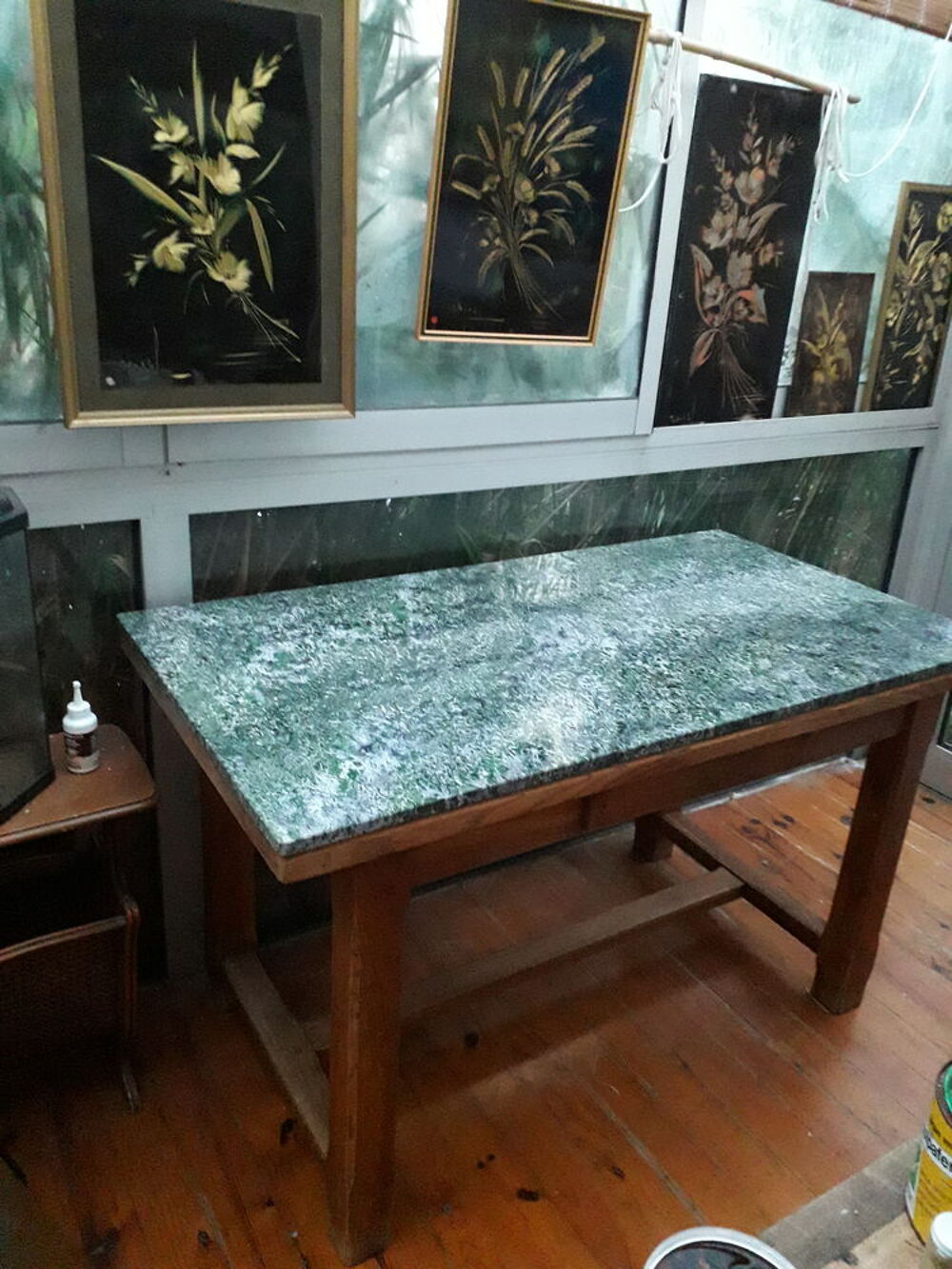 Table en ch&ecirc;ne avec tiroir Meubles