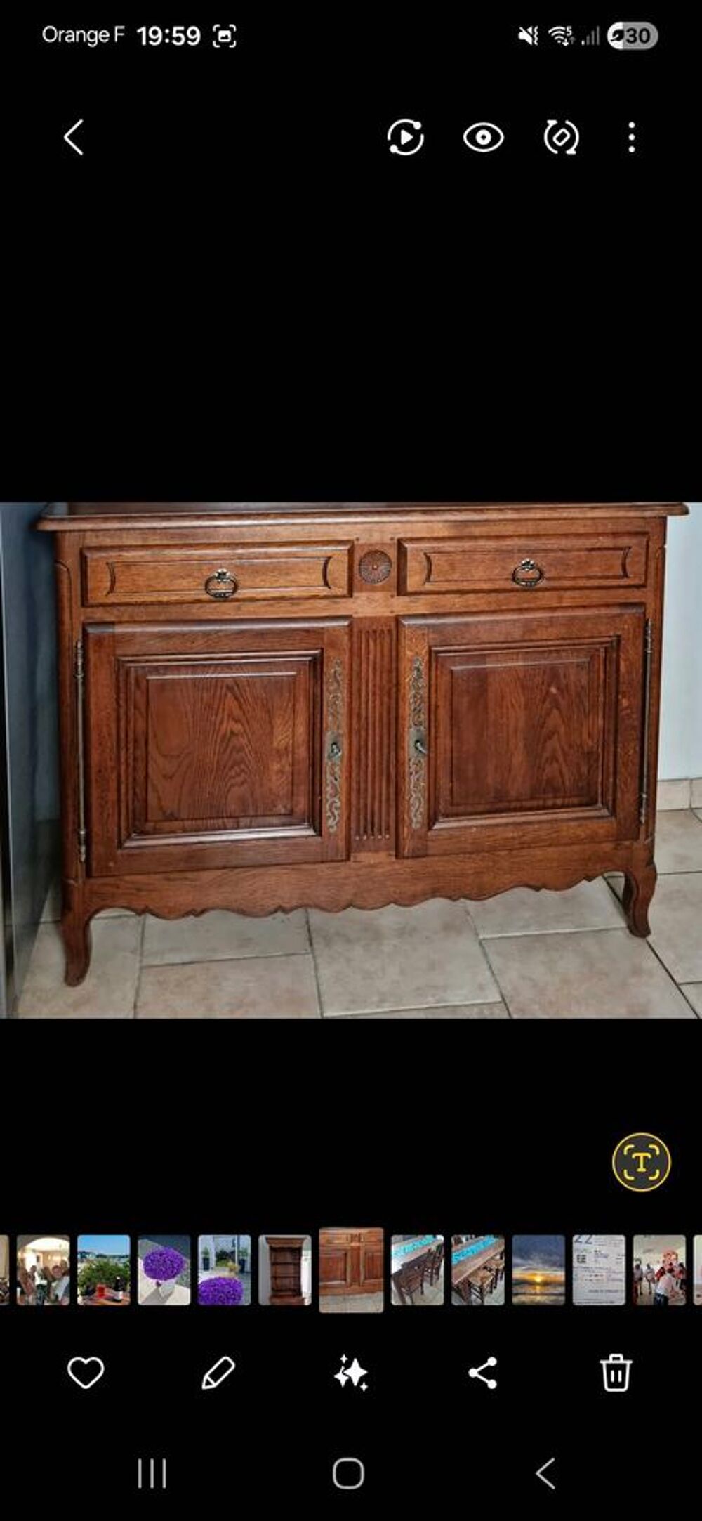 Grand et petit buffet + table en ch&ecirc;ne massif Meubles