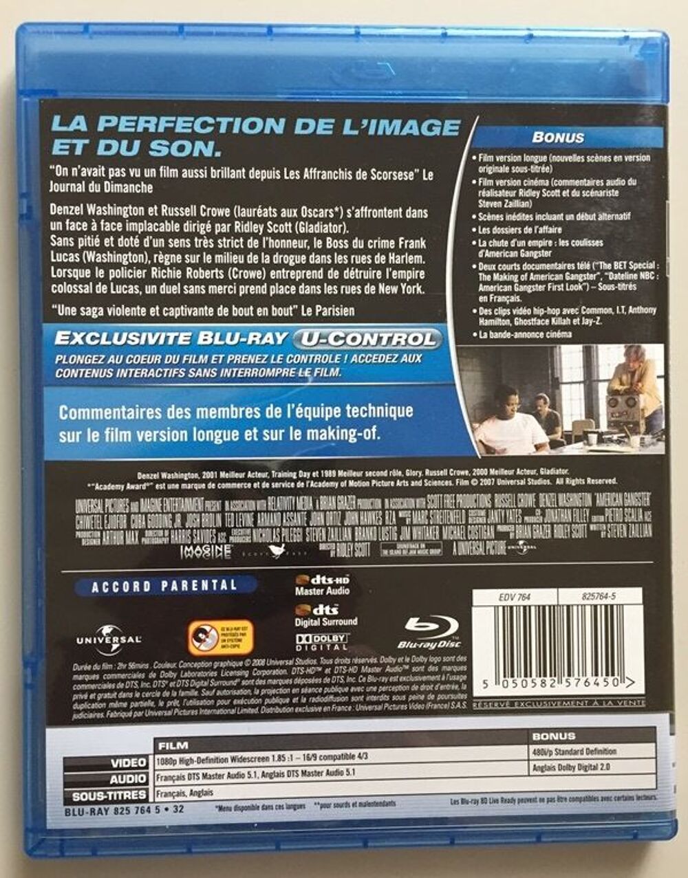 Blu-ray (bluray / DVD) American Gangster DVD et blu-ray