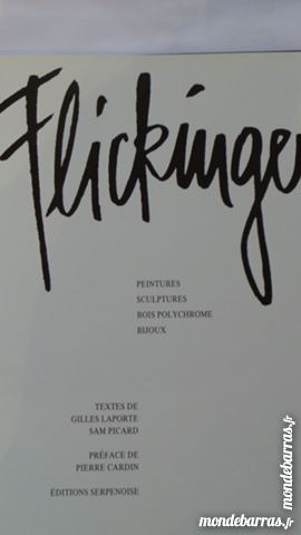 Peintures et sculptures de Paul FLICKINGER Livres et BD