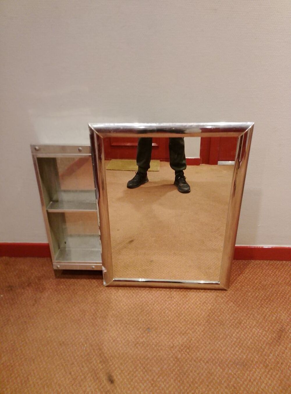 Armoire &agrave; pharmacie / Miroir de s de b coulissant vintage Meubles