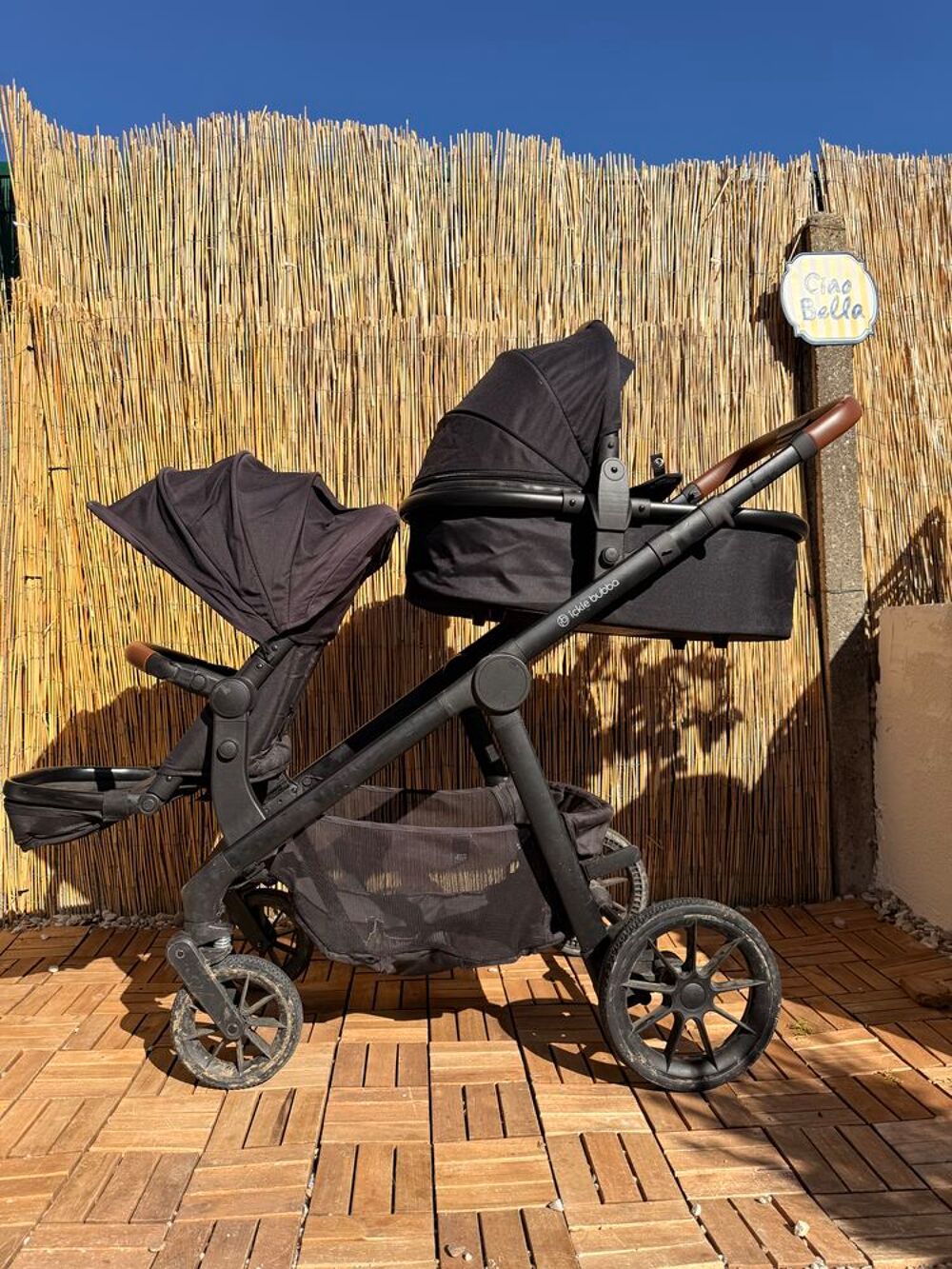 Poussette double + base isofix Puériculture
