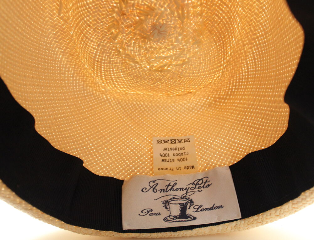 Chapeau de paille blanc ANTHONY PETO T.M Vêtements