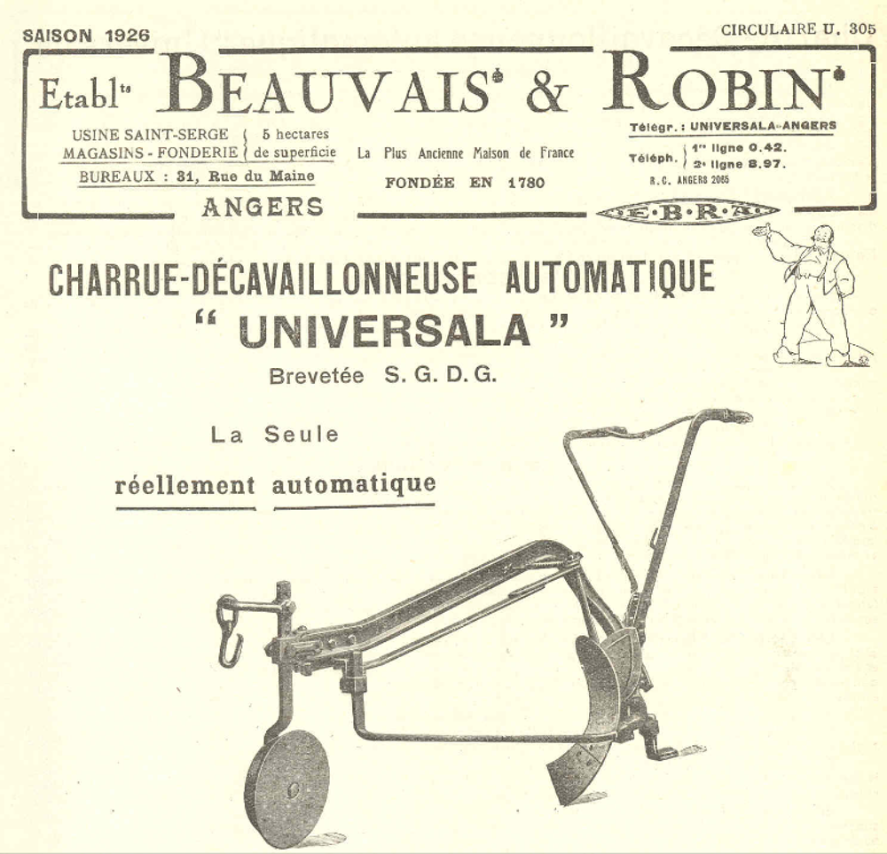 D&eacute;cavaillonneuse Beauvais et Robin de 1926 