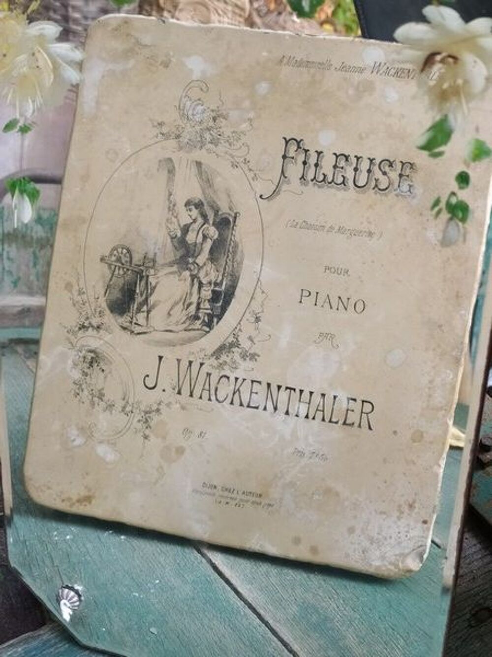Pierre Lithographique Partition Piano Joseph Wackenthaler 