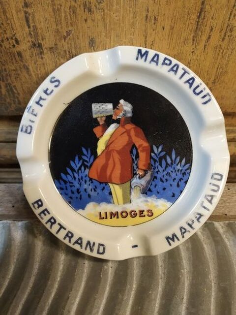 Ancien Cendrier Publicitaire Bières Bertrand Mapataud Limoge 35 Loches (37)
