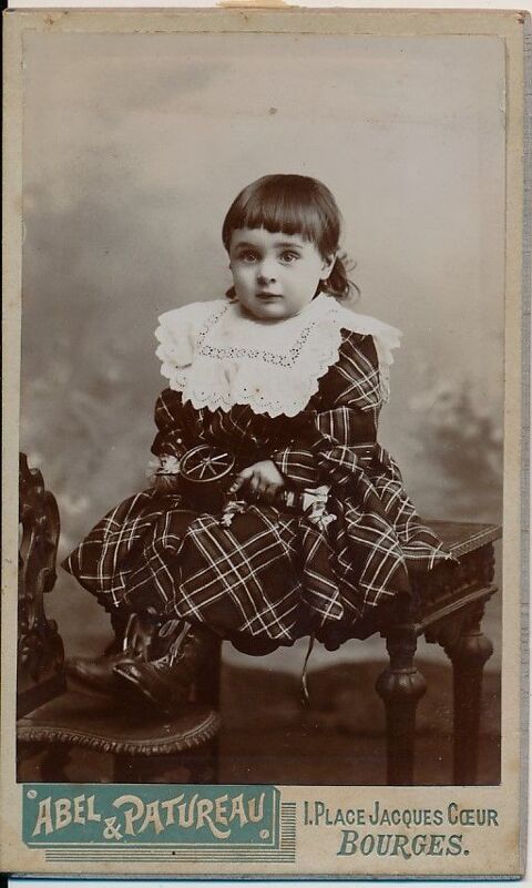CDV Photographie Portrait Enfant Jouet Cheval Mode 1900 0 Loches (37)