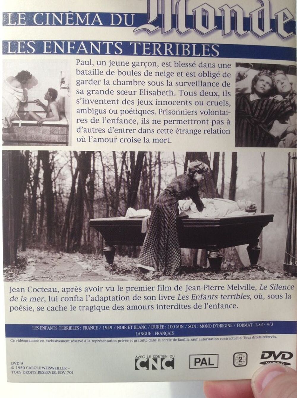 LES ENFANTS TERRIBLES DE JEAN-PIERRE MELVILLE Envoi Possible DVD et blu-ray