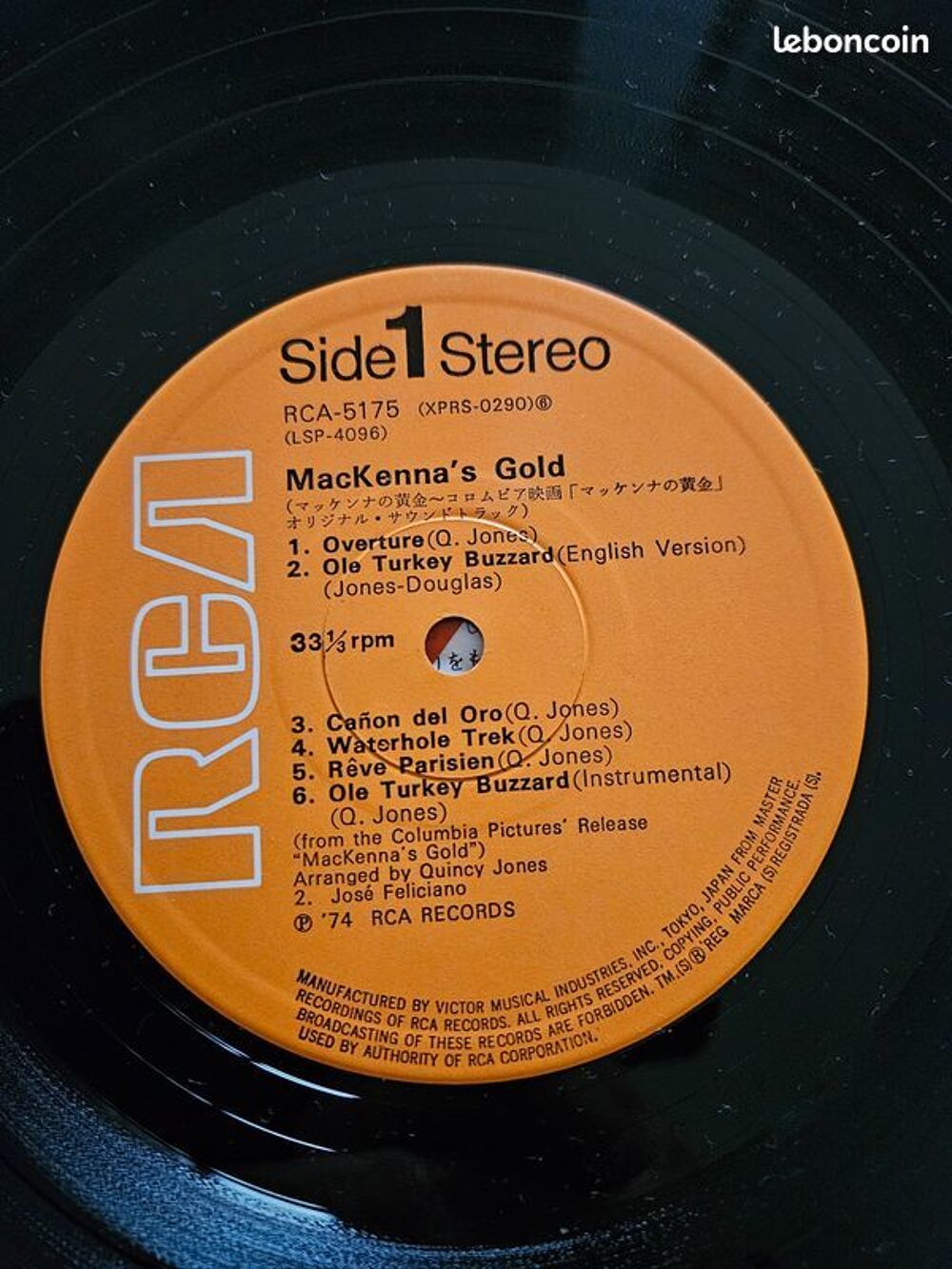 Mackenna's Gold vinyles 33t'album Quincy Jones -Quincy Jones CD et vinyles