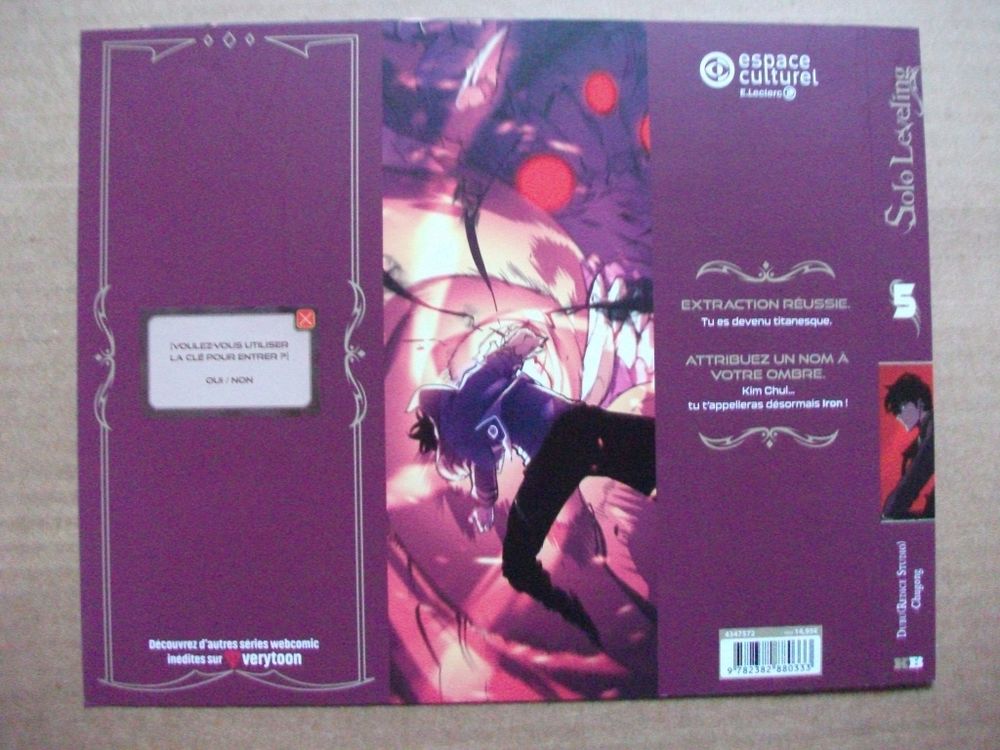 LOT Solo Leveling [Jaquette . 2 sous-bocks . 3 ex-libris] Livres et BD