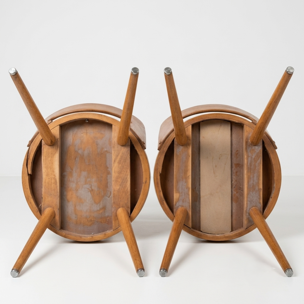 Chaise Baumann Mondor vintage en h&ecirc;tre Meubles