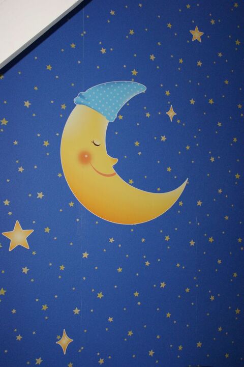 Sticker lune + étoiles 20 Saint-Hilaire (91)