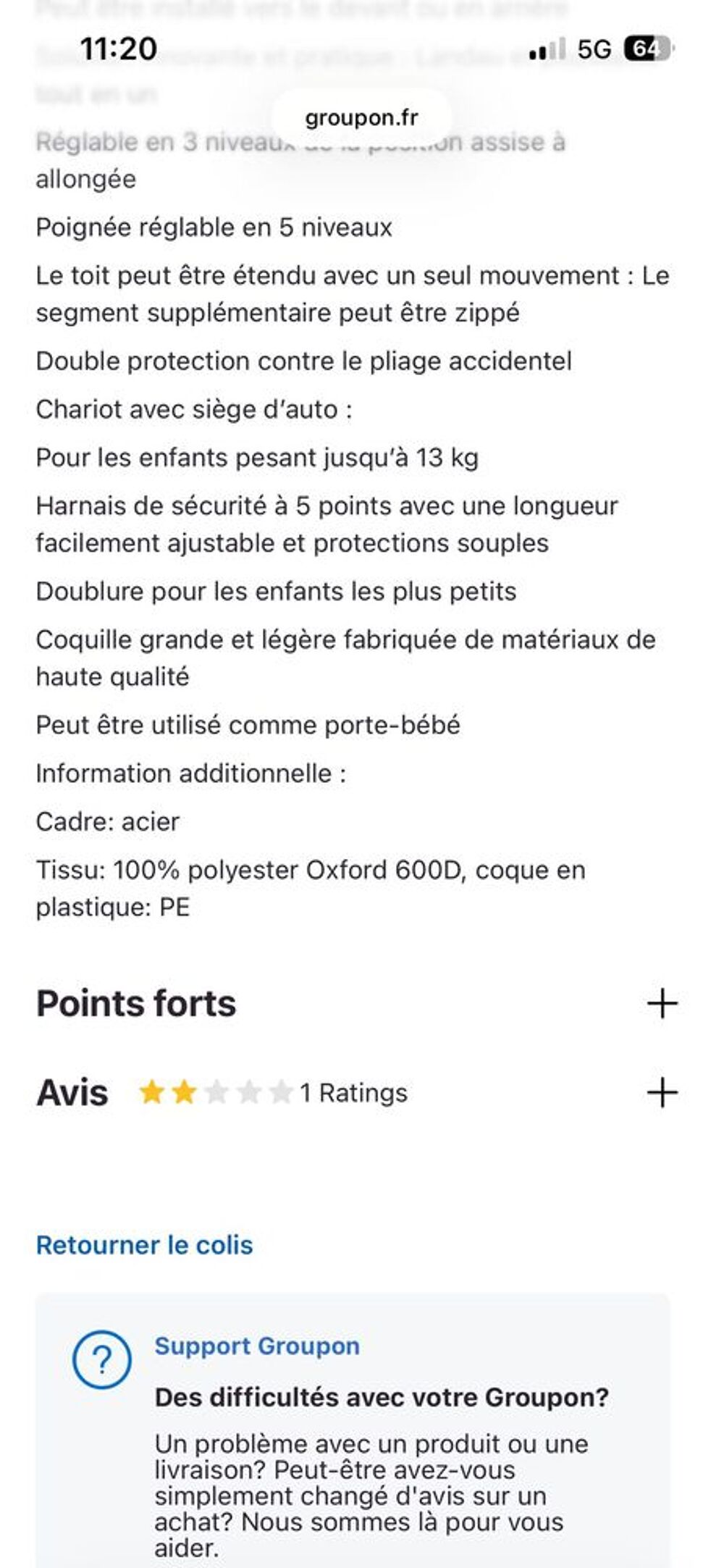 Poussette Kinderkraft Pu�riculture