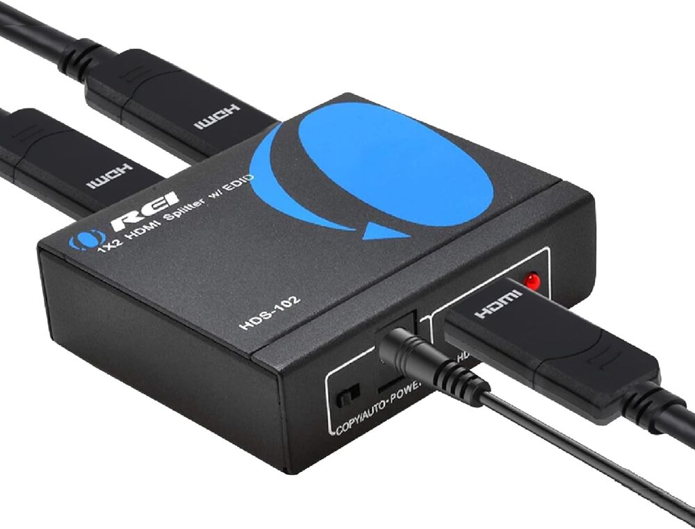 R&eacute;partiteur OREI 4K HDMI (1entr&eacute;e/2sorties)+c&acirc;bles HDMI Long Photos/Video/TV