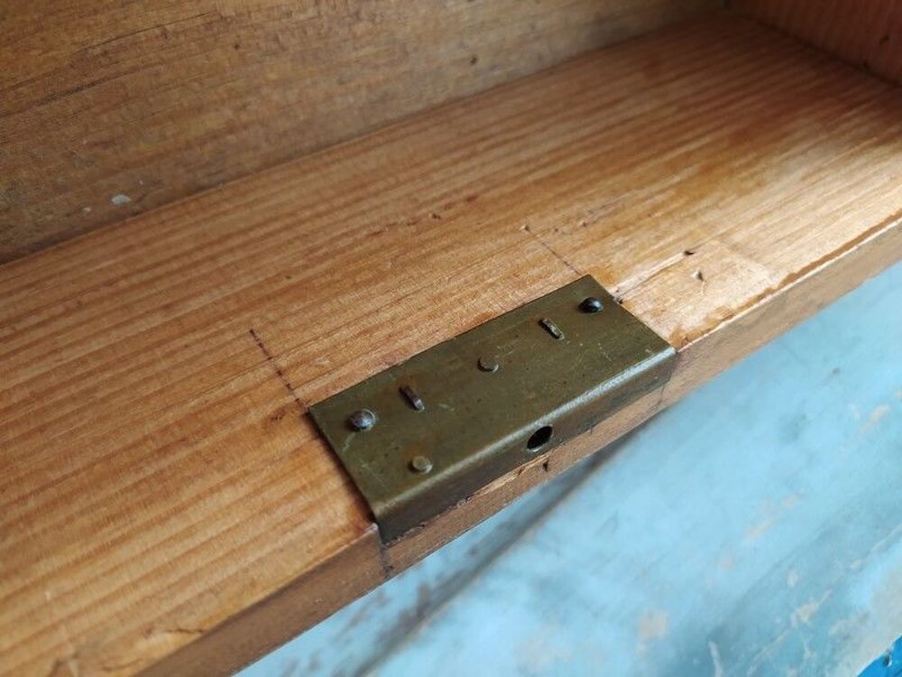 Boite Coffre en Bois Pitchpin Art Populaire Montagne XIX&egrave;me 
